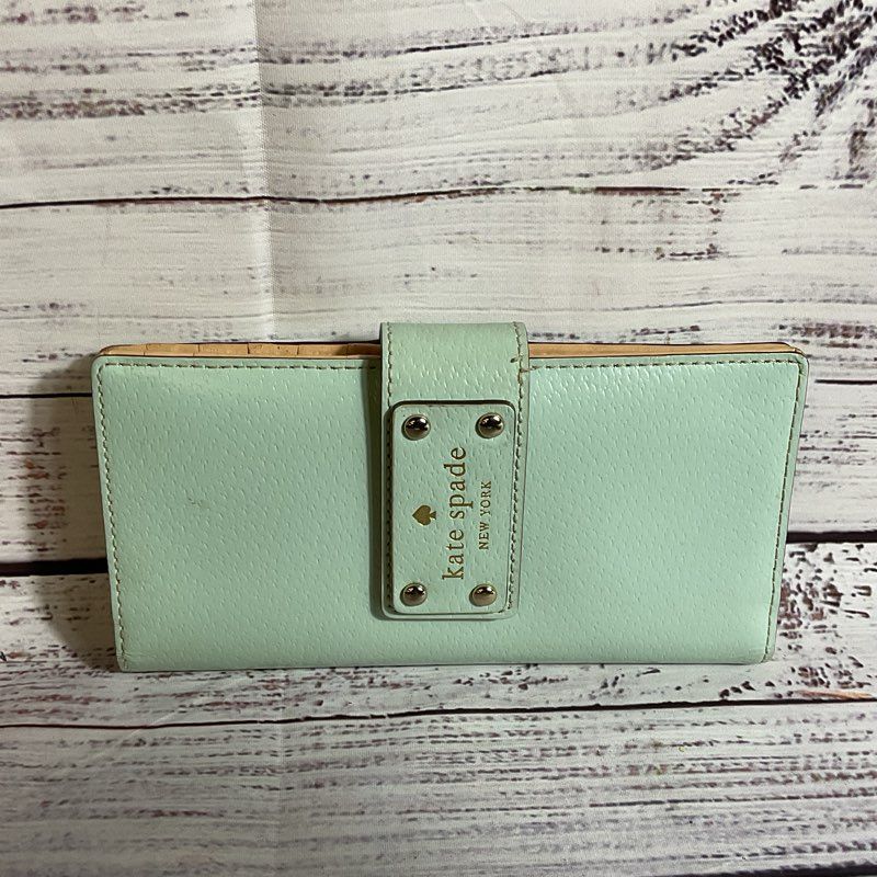 KATE SPADE Leather Seafoam Green Wallet