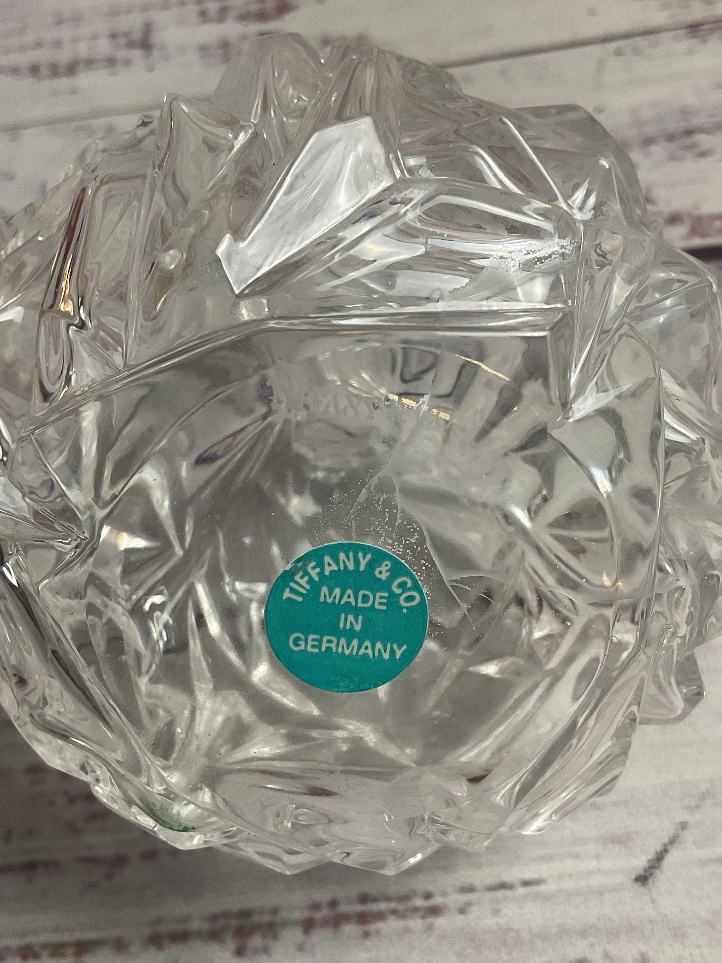Tiffany Crystal Vase Perfume Bottle with Sticker