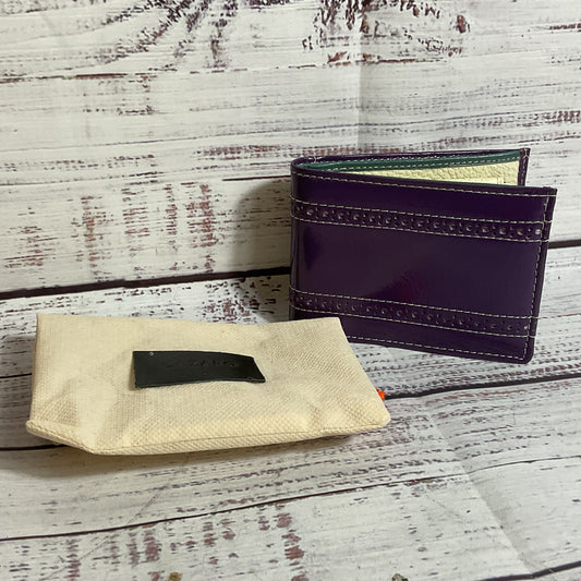 LAZARO Women's Purple Leather Wallet- 4.5"