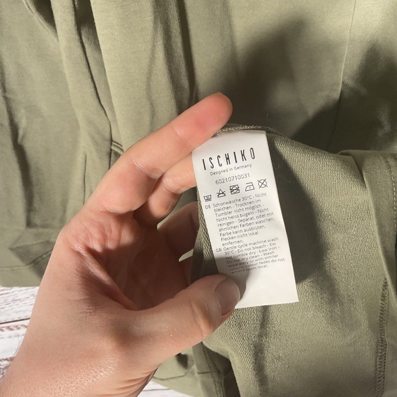 NWT Ischiko Kleid Noomo 106 Green Long Sleeve Dress w/ Pockets - Size 0