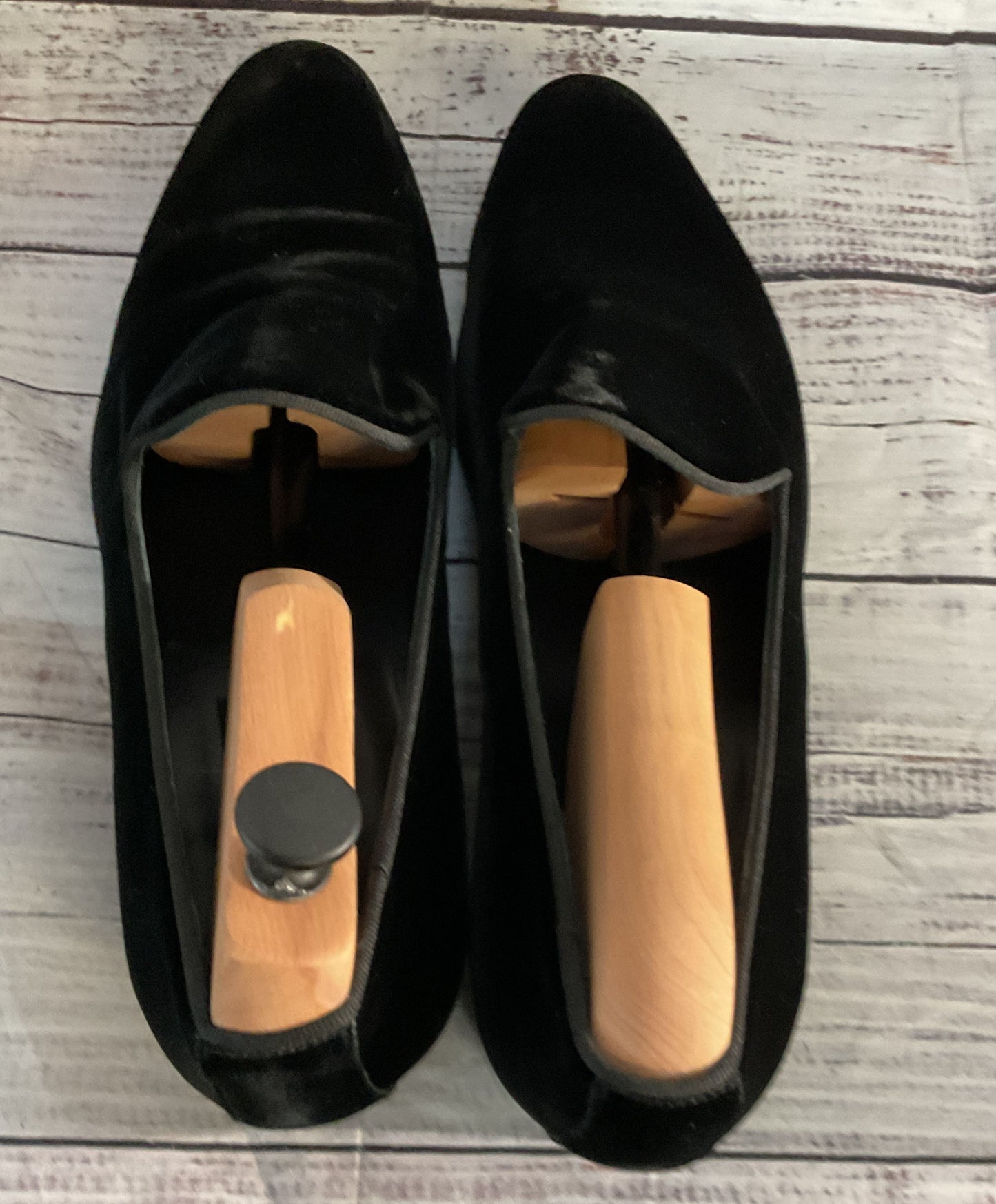 To Boot New York Adam Derrick Bolton Velvet Slip On Loafers Black 9.5