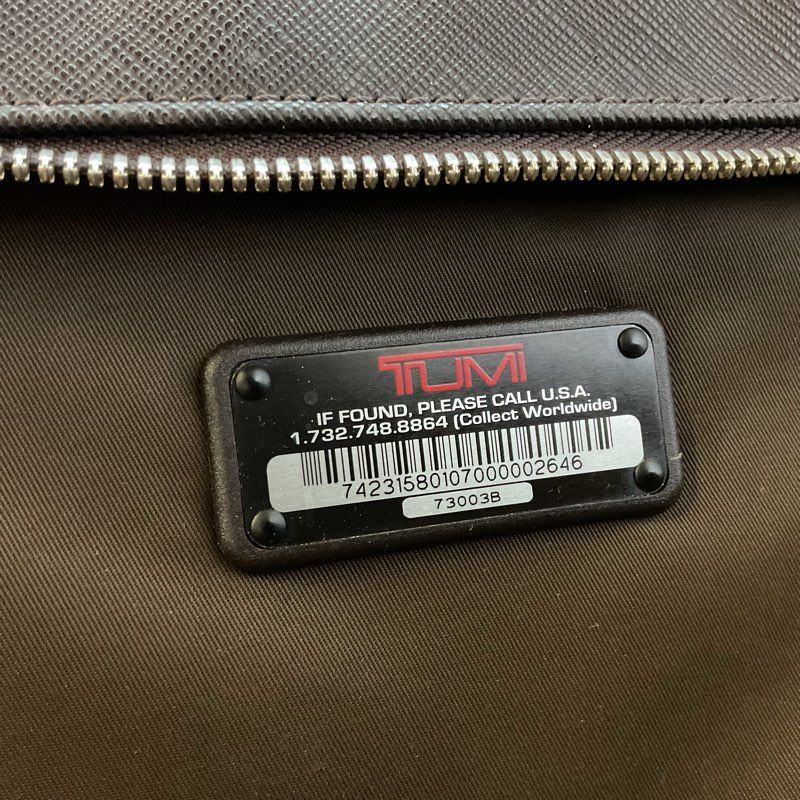 TUMI #73003B Brown Leather Carry-On Suitcase