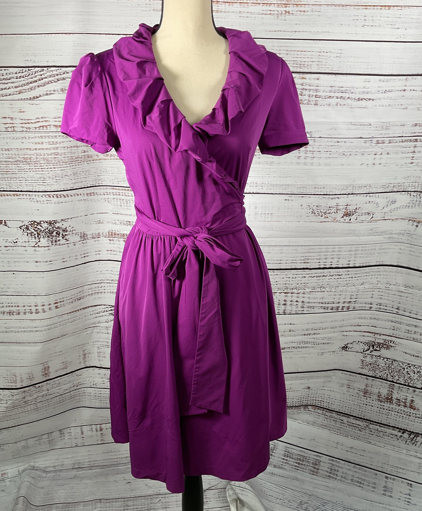 Women's Diane Von Furstenberg Magenta Wrap Dress Size 4