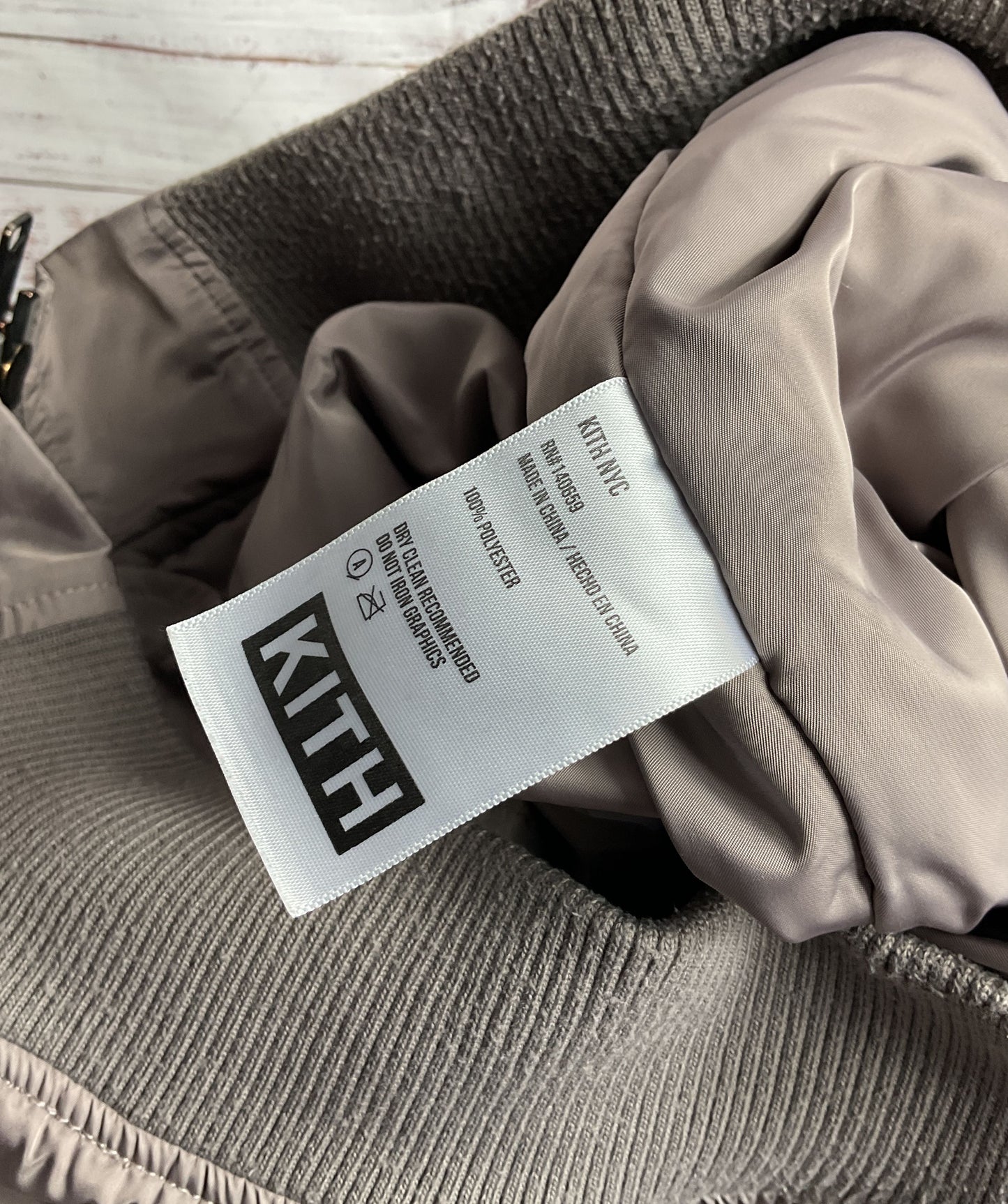 Kith Astor Iridescent Bomber Jacket Taupe S