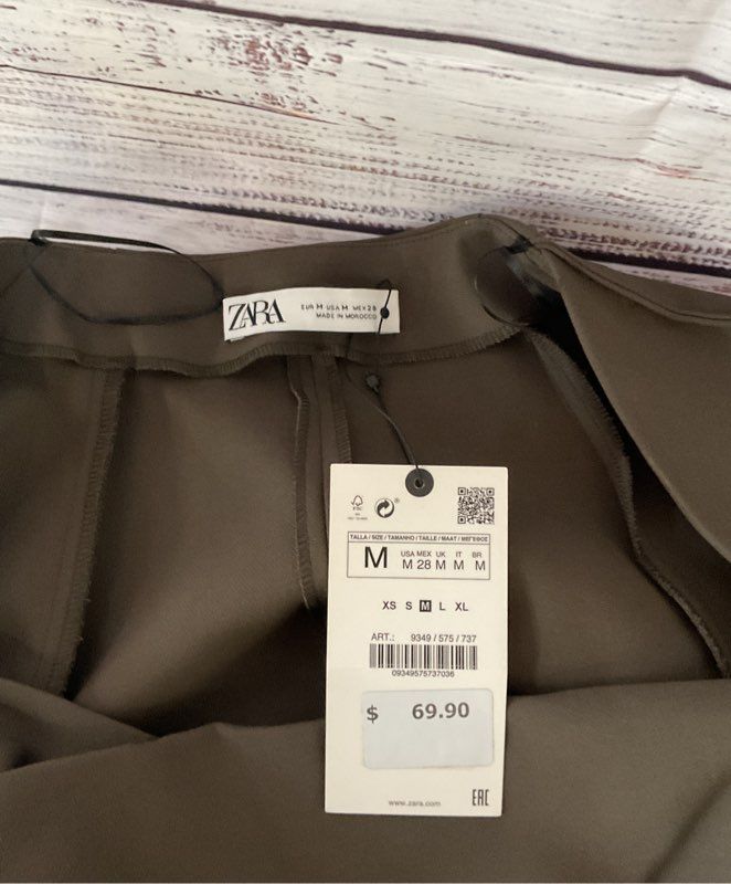 NWT Women's Zara Brown Crop Top Size M