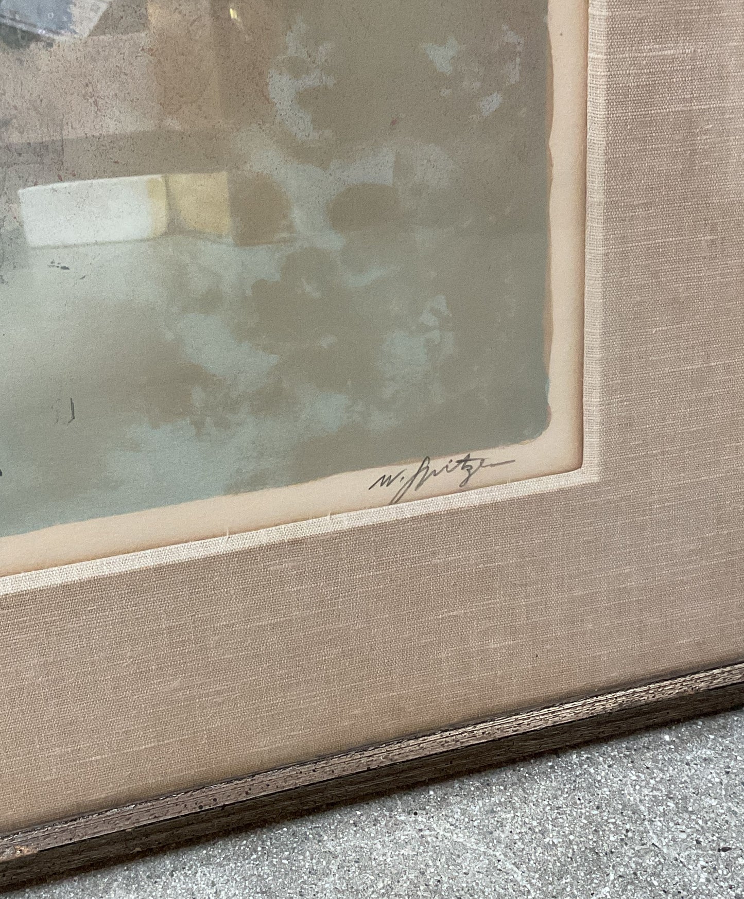 "The Artist" SIGNED Walter Spitzer Framed Painting