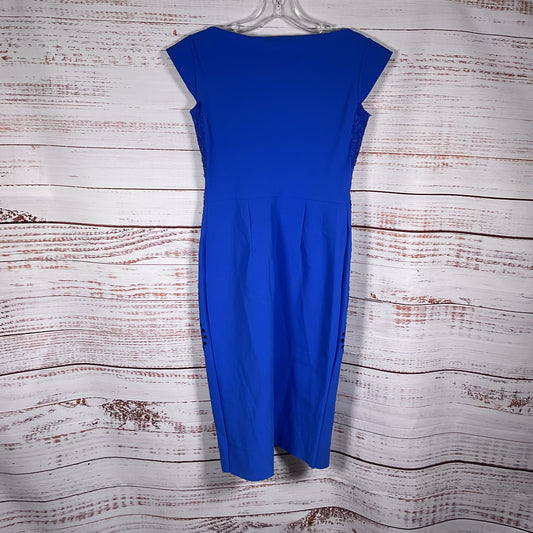 Chiara Boni Blue Cut Out Stretch Body Con Dress - Size 42