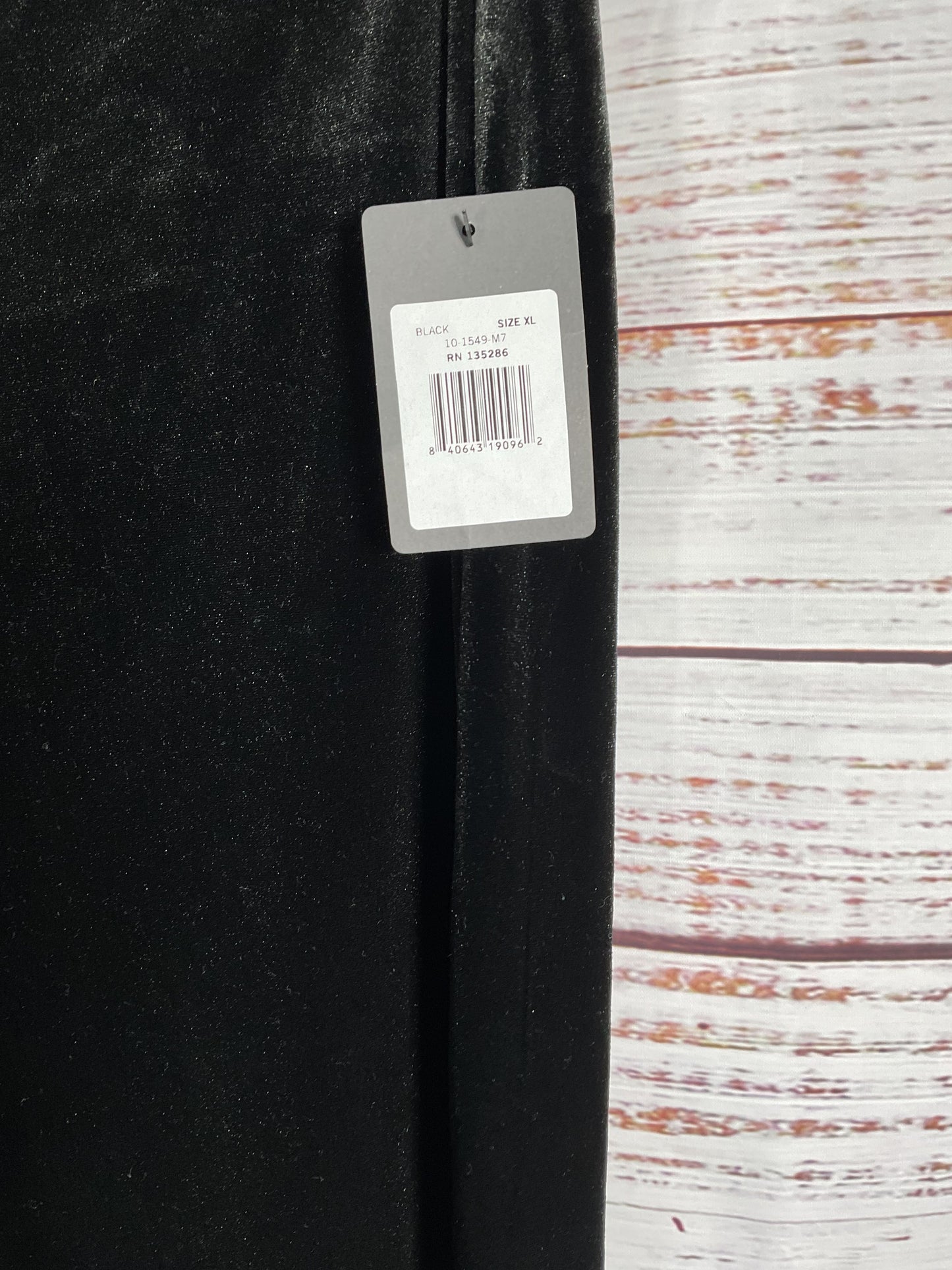 Lyssé Black Velvet Straight-Leg Pants - Size XL New