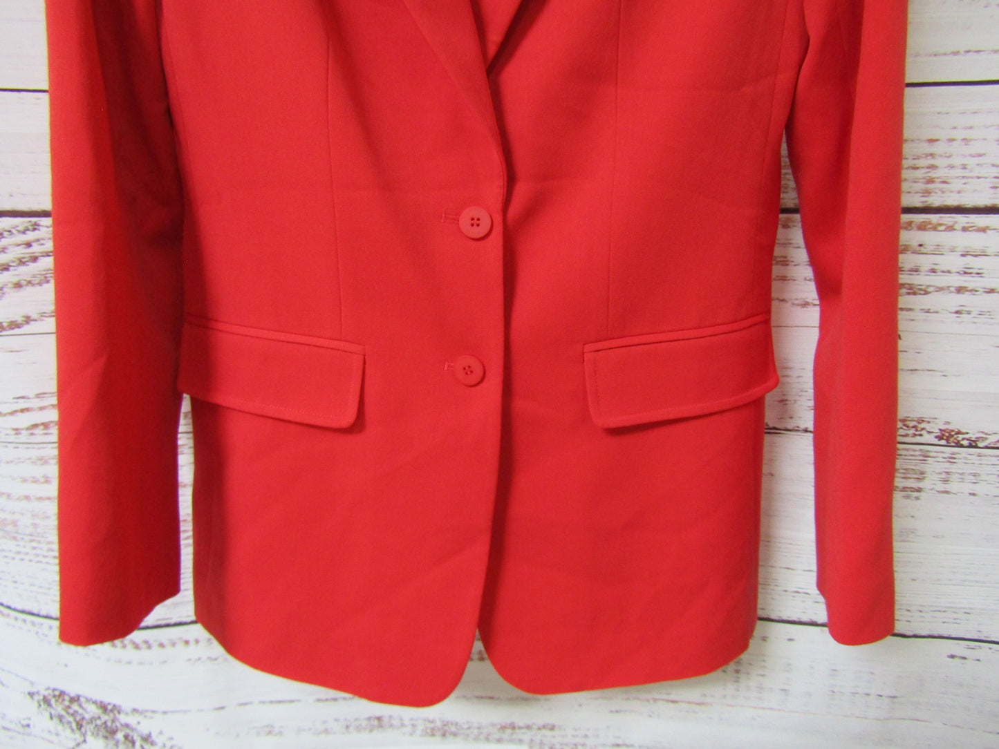 Staud Women's Red Polyester Blend Blazer Jacket Size 4