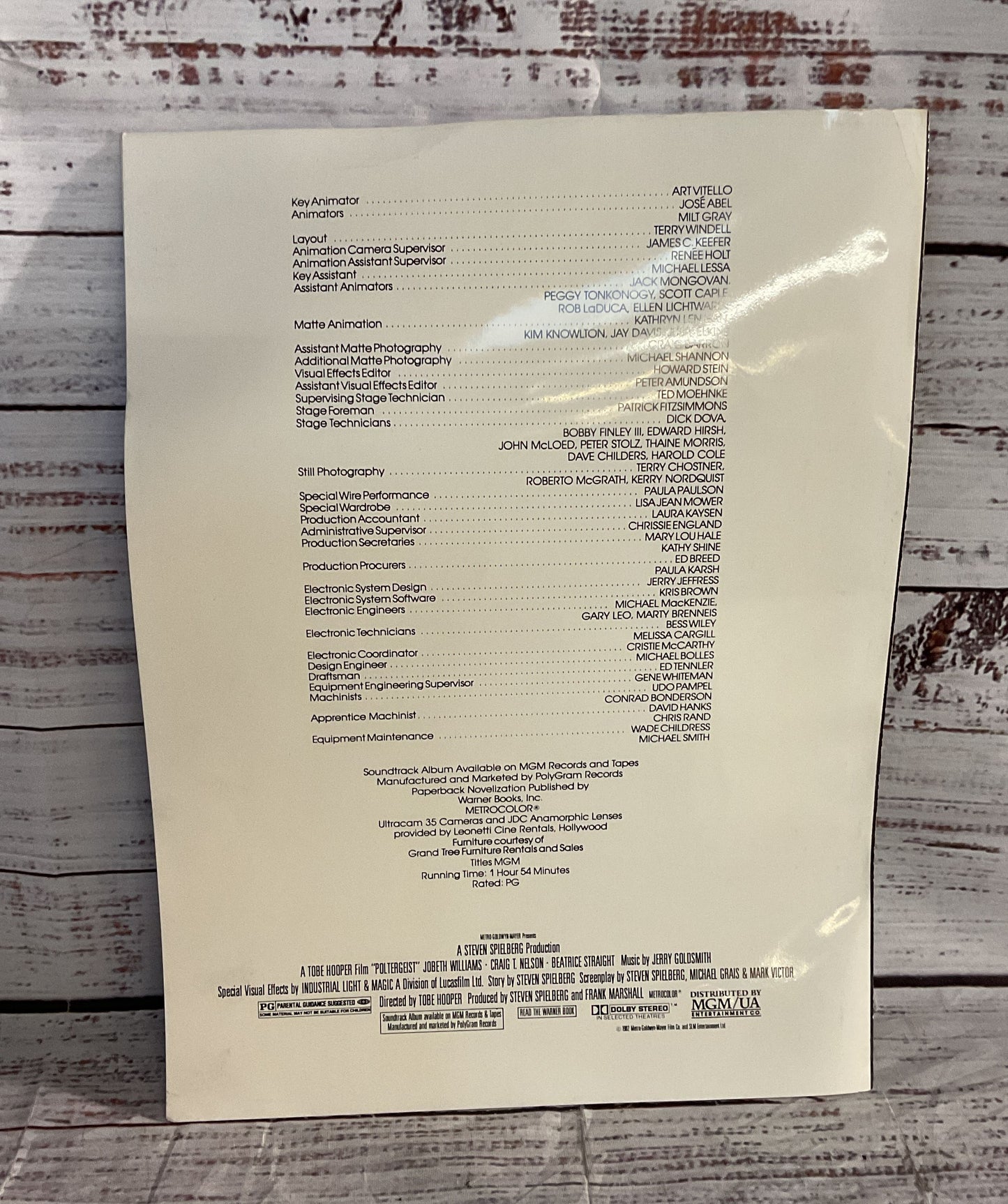 Poltergeist 1982 Movie Press Production Programs Lot of 2