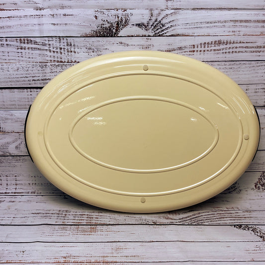 Wesco Spacy Oval Serving Tray Almond Beige 20"