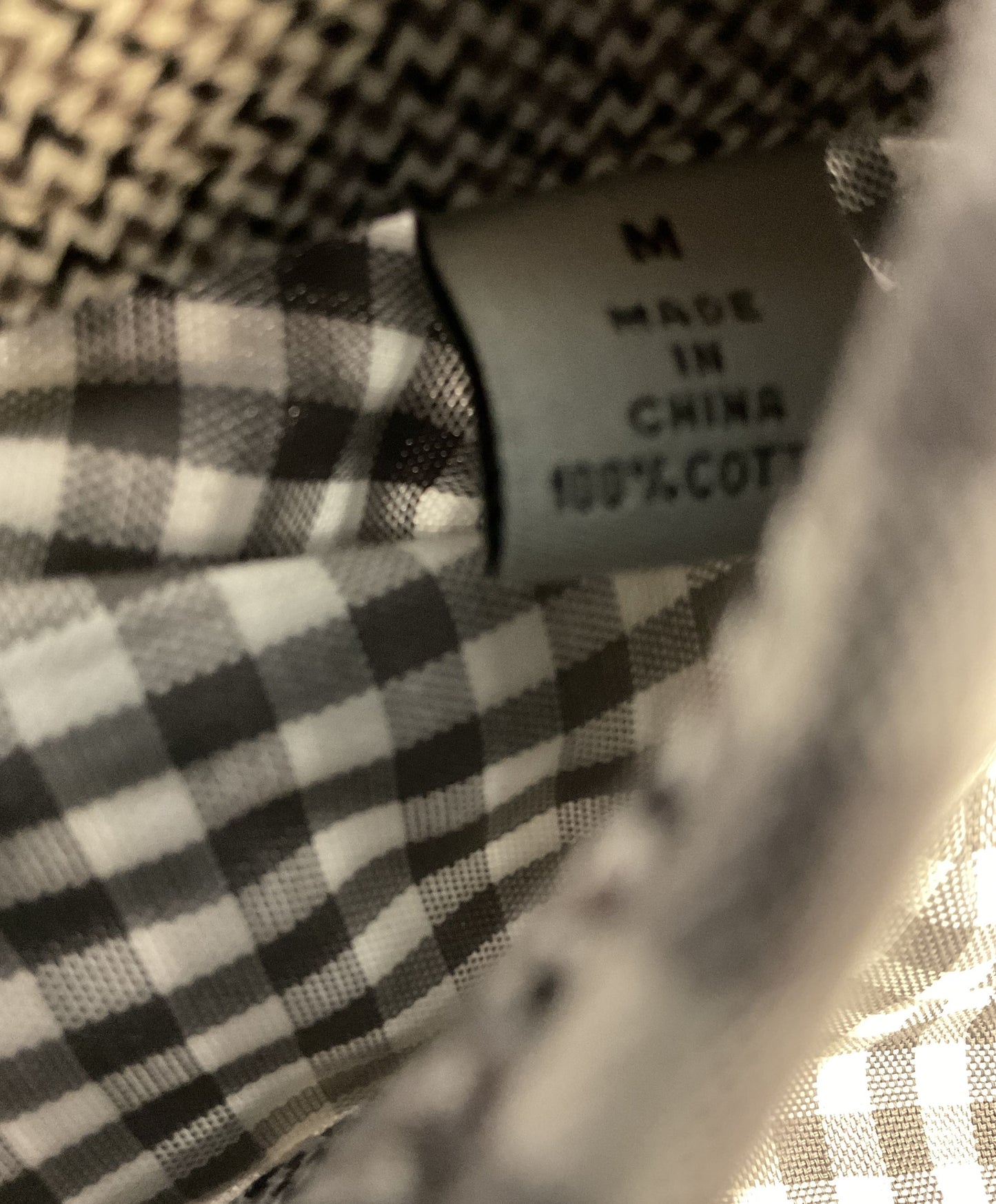 NWT Men's Jack Stone Gray Plaid Shirt Size M