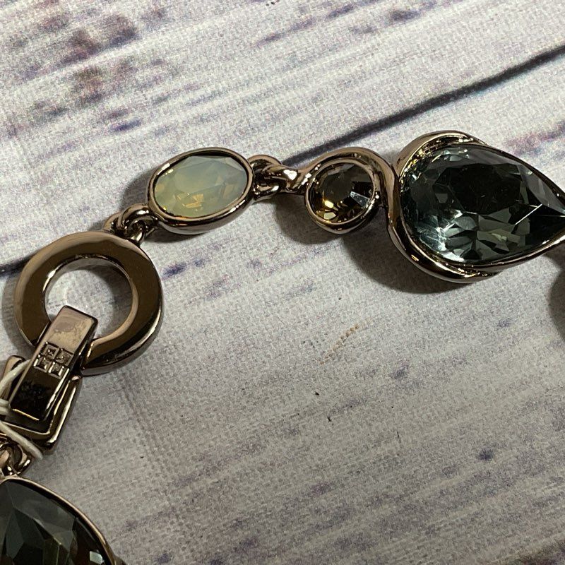 NWT GIVENCHY Smokey Quartz Opal Linked 7" Bracelet