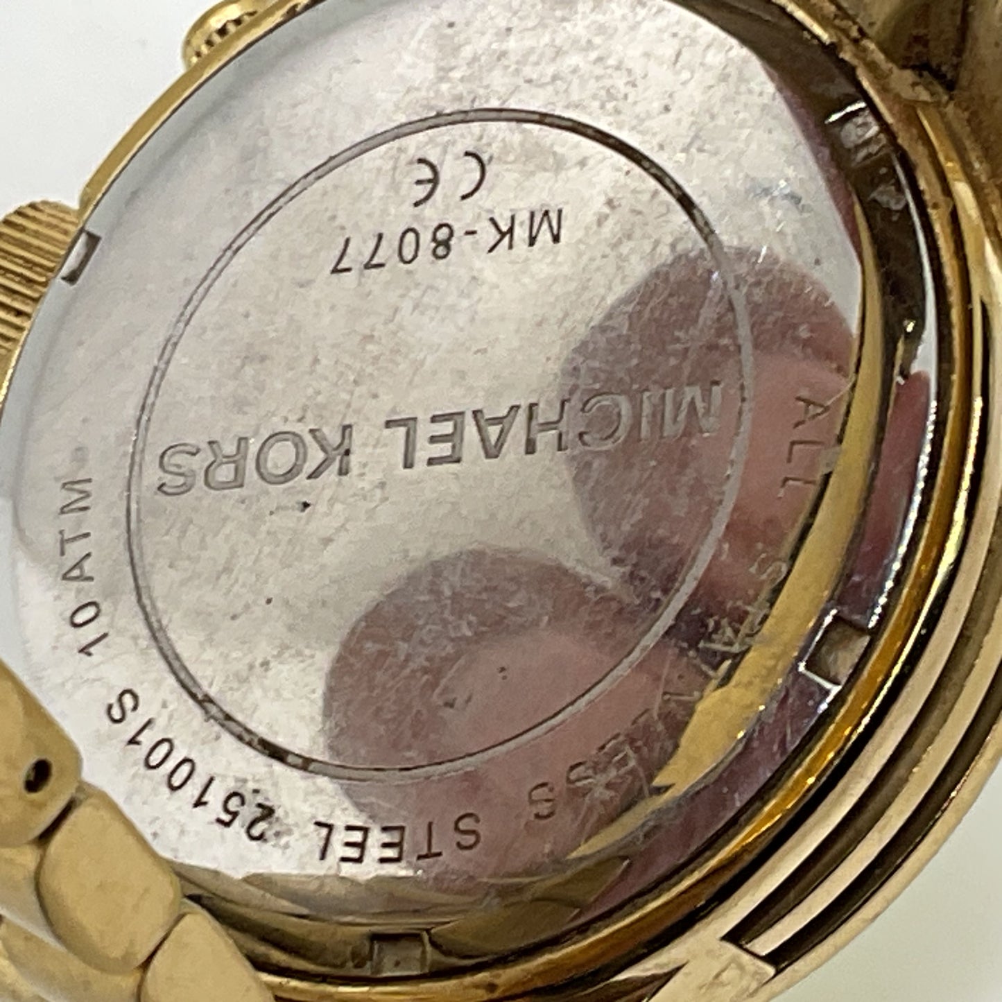 MICHAEL KORS MK8077 Men's Gold Tone Chrono Watch - 7"