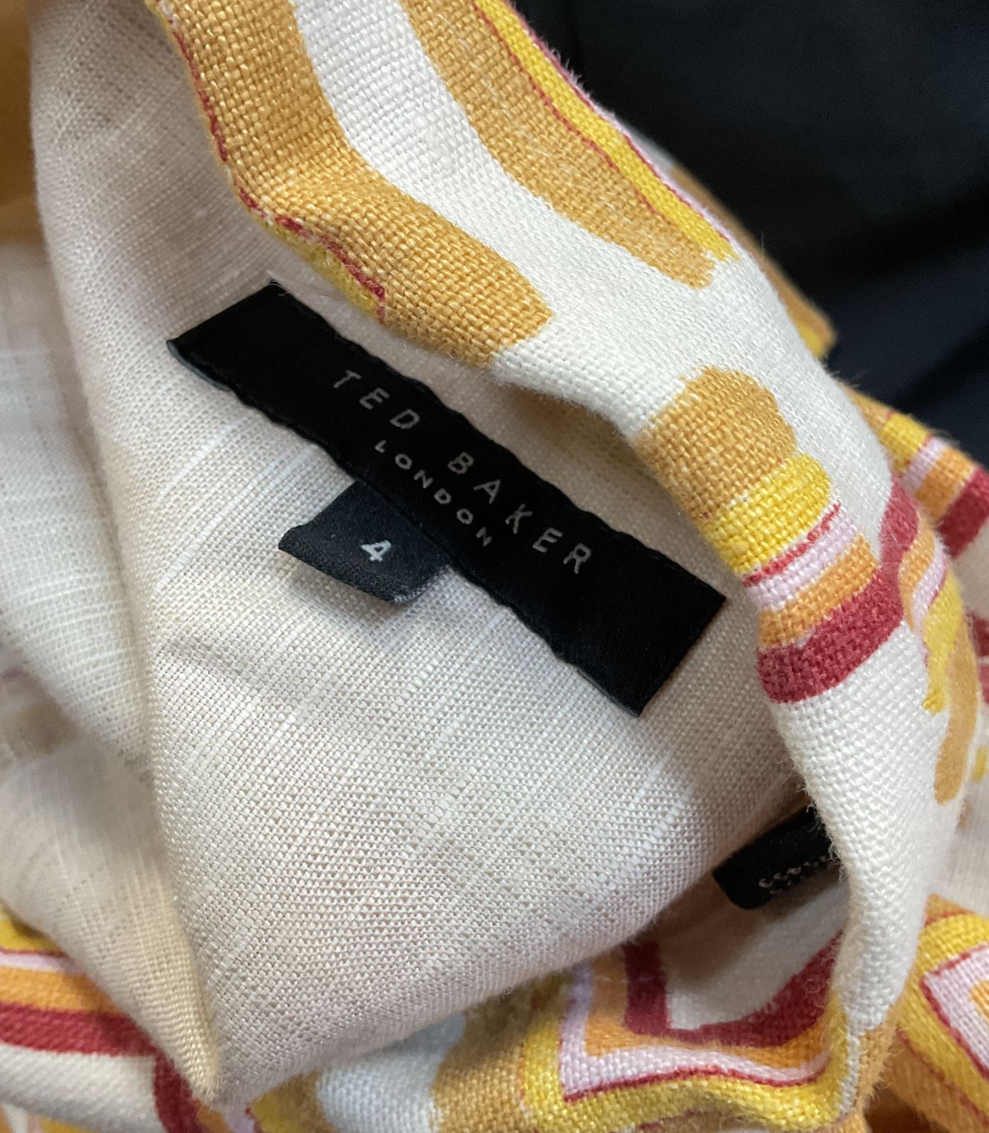 Ted Baker Brecon Retro Geometric-Print Linen Shirt Multicolor 4