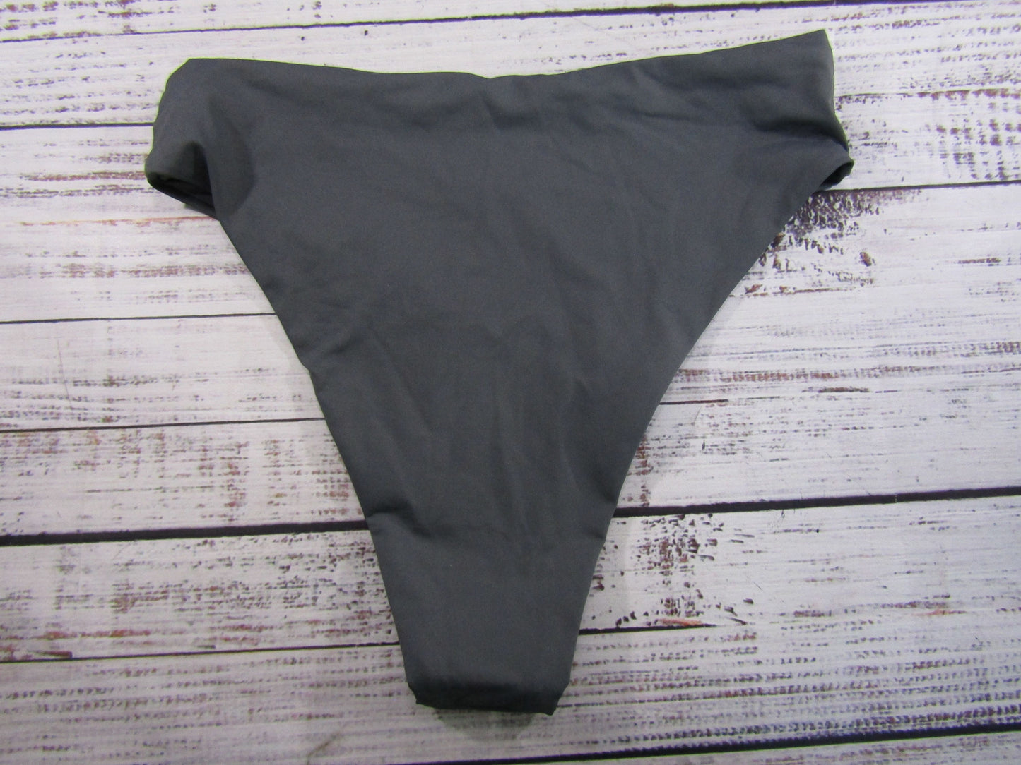 Skims Women's Gunmetal Gray Mid Waist Bikini Bottoms Size M