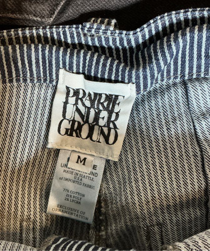 Women's Prairie Underground Blue Pinstripe Pants Size M
