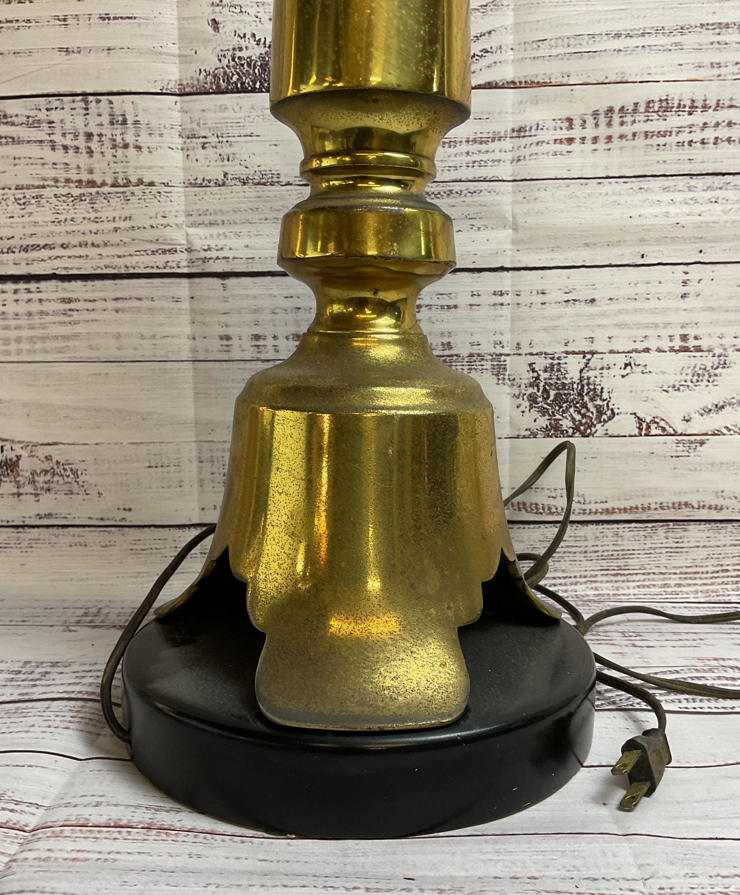 Vintage WESCAL Brass Art Deco Style Lamp TESTED AND WORKING