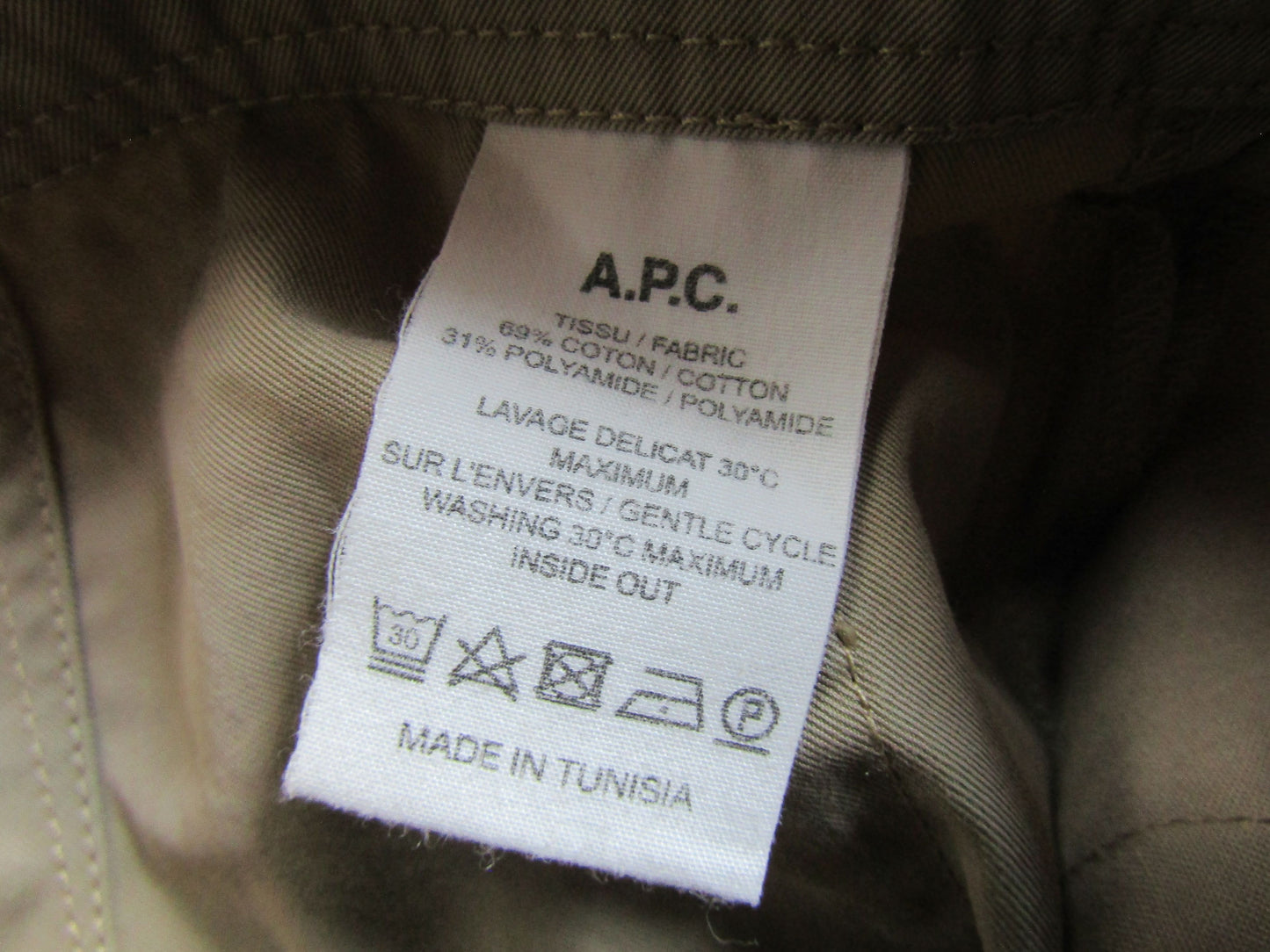 A.P.C. Rue Madame Paris Women's Beige Pants Size 36