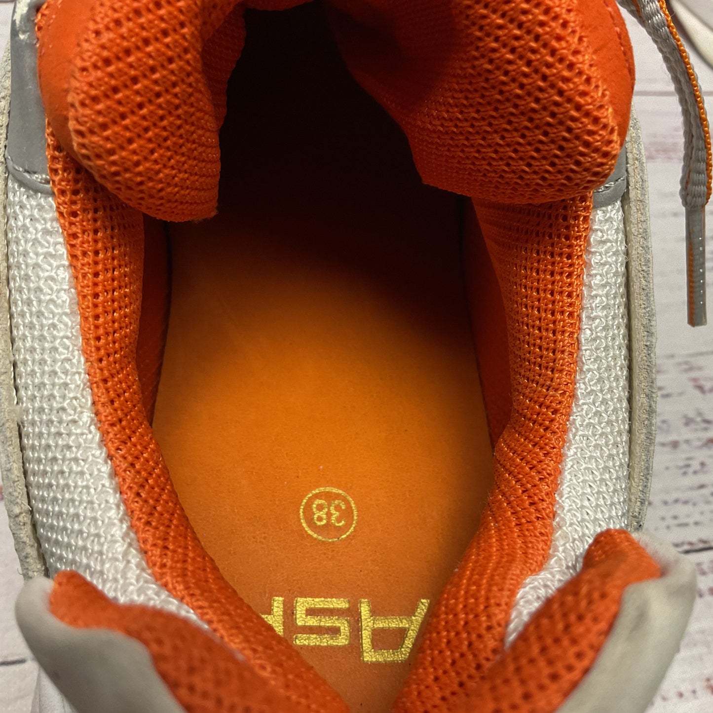 Ash Flash White Orange Sneaker Shoe Women Size 7.5