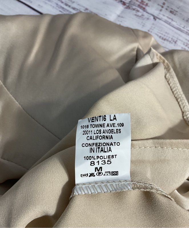 NWT Venti 6 Women's Beige Long Sleeve Blouse Size M