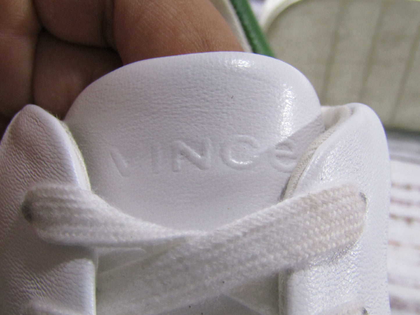 Vince Benfield Women's White Leather Platform Sneakers Size 8