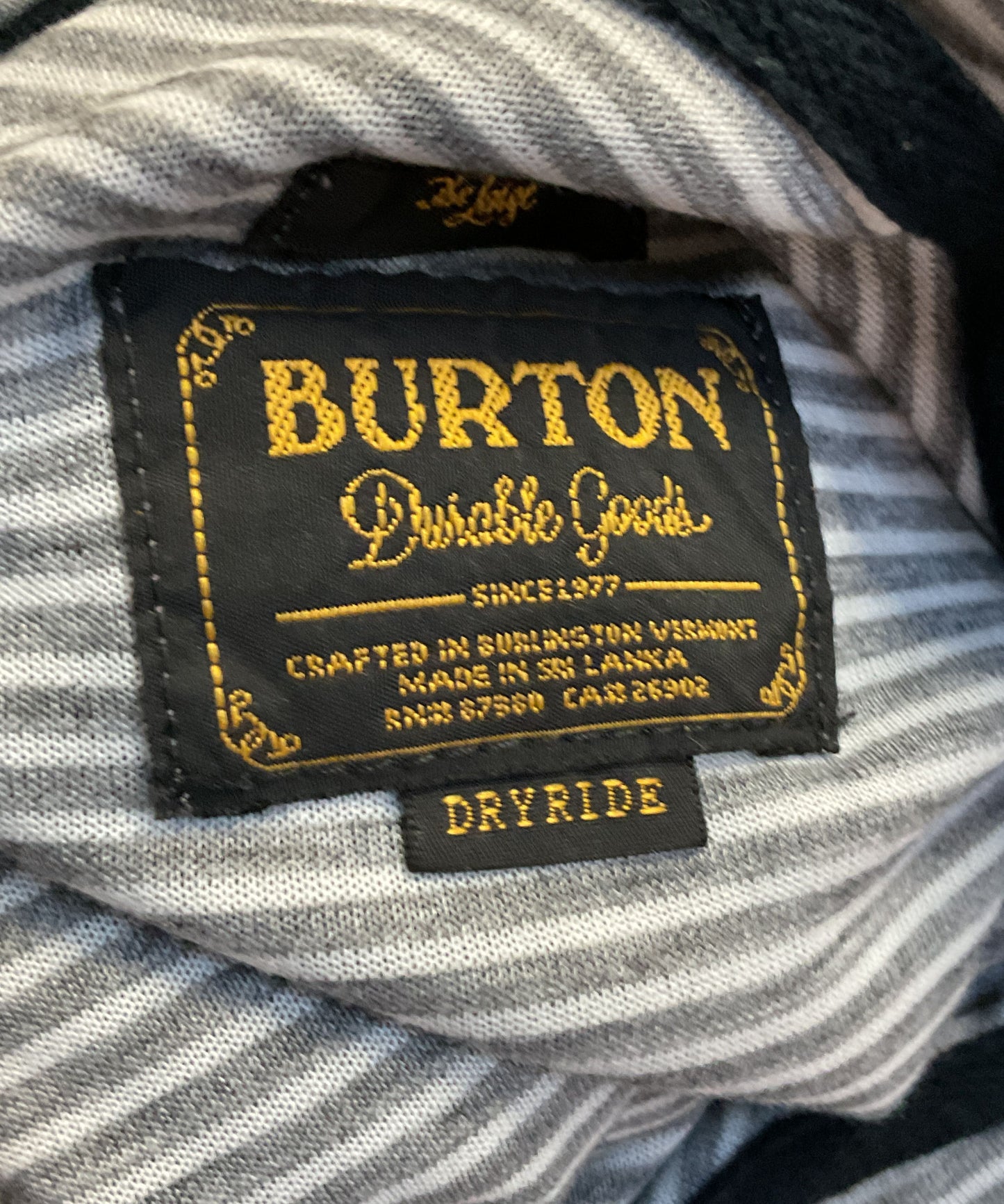 Burton Dexter Hooded Long Sleeve Henley Gray L