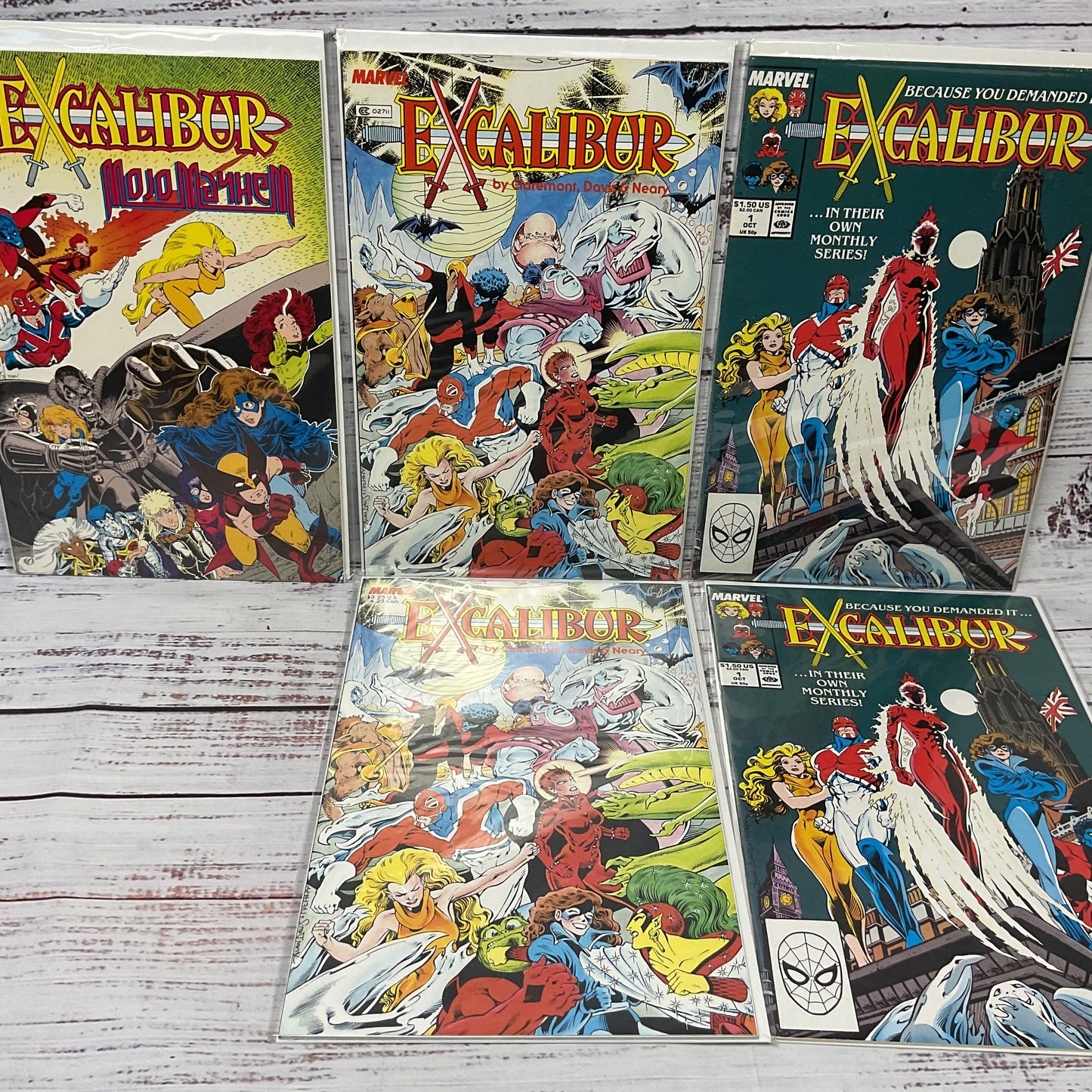 Excalibur Marvel Issue #1 (2 Copies), Special Edition #1 (2 Copies), Mojo Mayhem