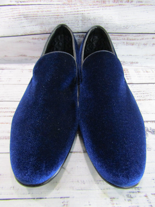 Steve Madden Laight Men's Navy Blue Velvet Loafers Size 8