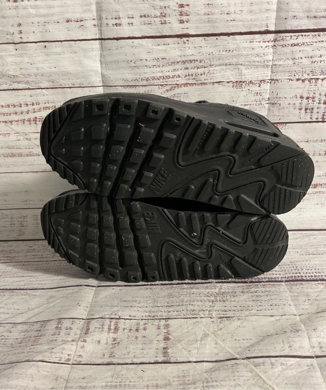 Size 5.5 Youth - Nike Air Max 90 Low Triple Black - CD6864-001 Sneakers
