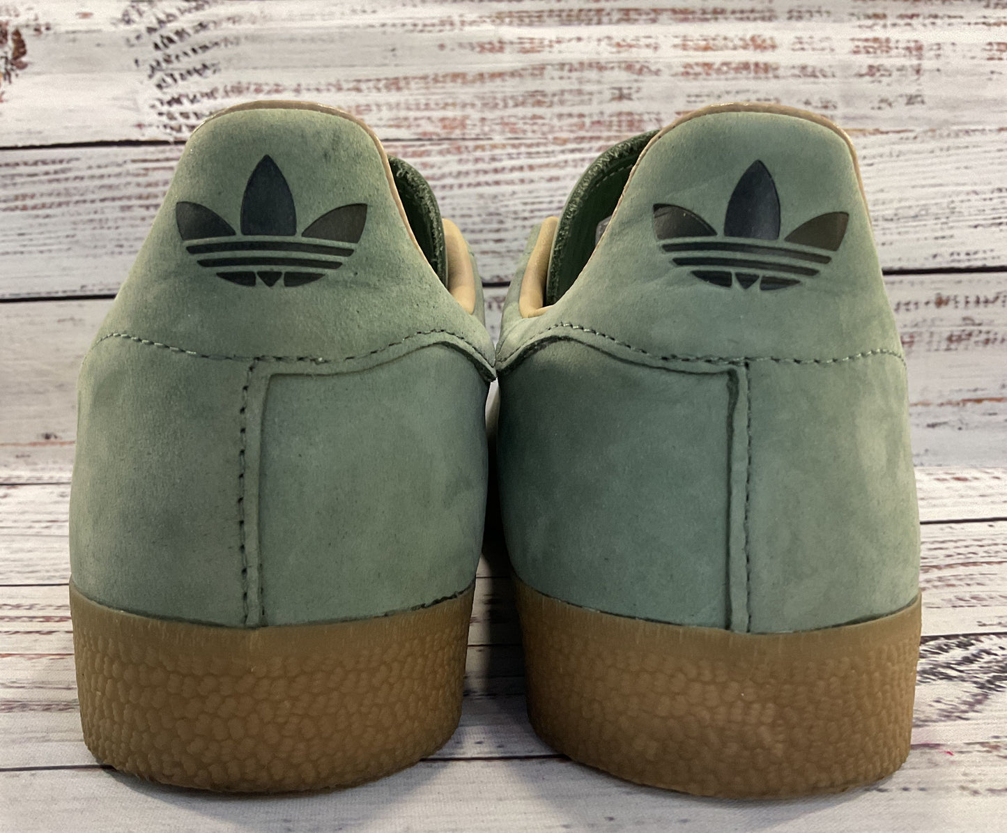 Adidas Gazelle Decon Men's Taupe Green Suede Low Top Sneakers Size 5.5 CG3705