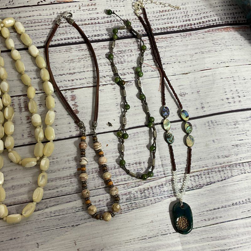 Lot of 6 Multi Gemstone Beaded Necklaces