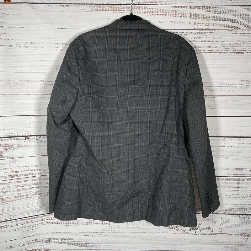 NWT Banana Republic Tessuti Sondrio Grey Plaid Jacket - Size 42R