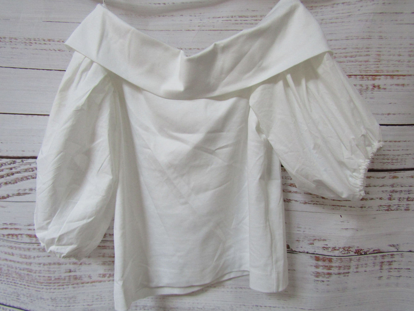 Tanya Taylor Georgia Women's Off Shoulder White Blouse Size XS