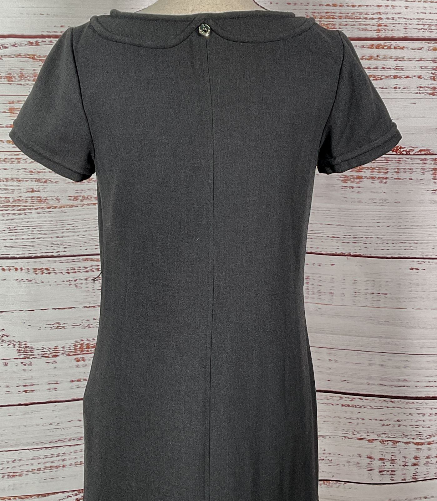 Twin Set Simona Barbieri Pleated Drop Waist Dress Gray XS
