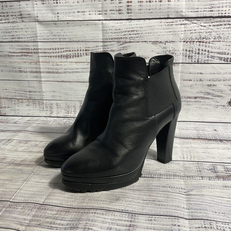 All Saints Sarris Black Leather Chelsea Boot Women's 7 US