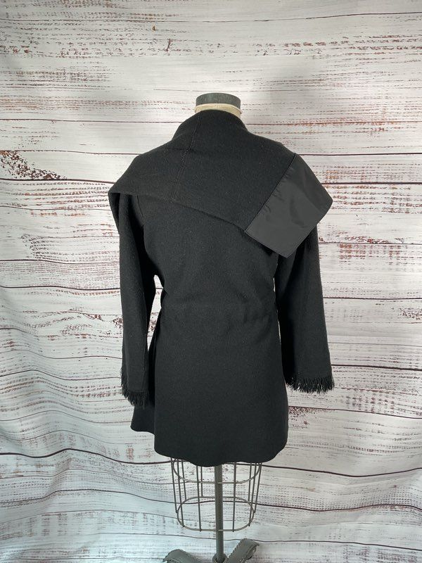 Vintage MOTYS Collection Women's 100% Wool Black Coat Size 43 EU