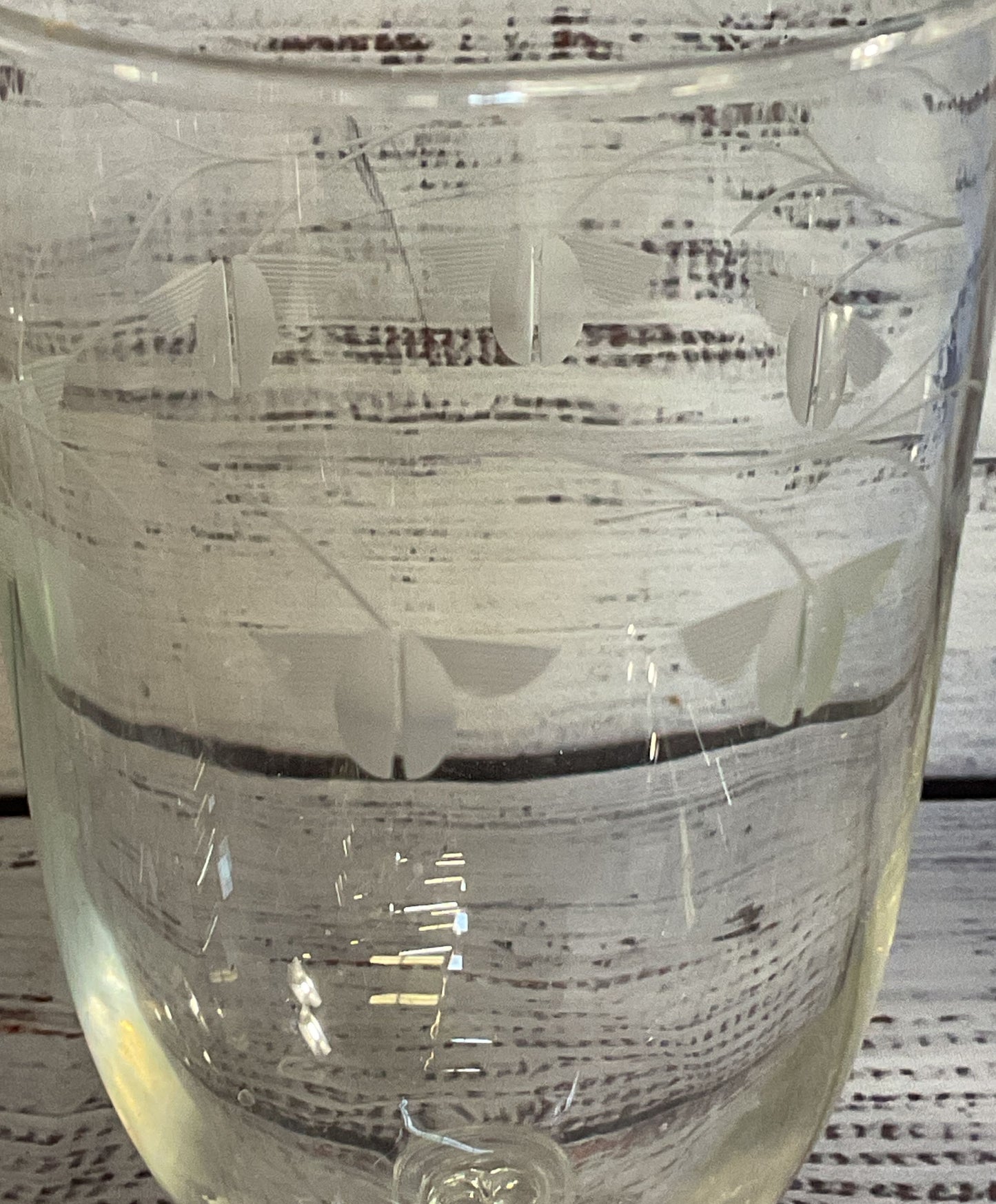 Libby Vintage Glass Goblets Set Of 5