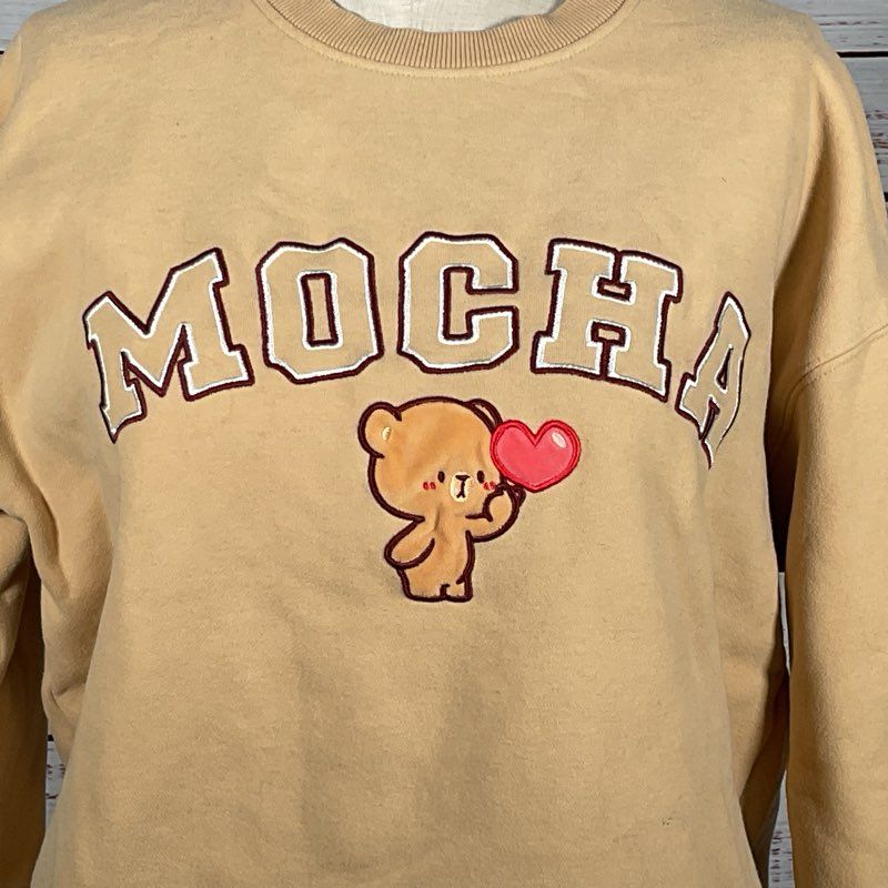 MILK MOCHA BEAR Women's Crewneck Sweatshirt- SZ M