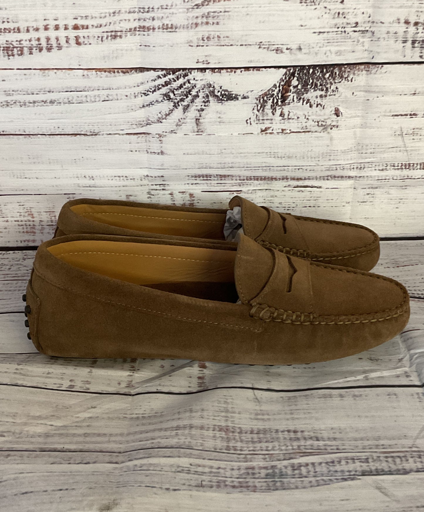 Marzio Suede Driving Penny Loafers Brown 6.5