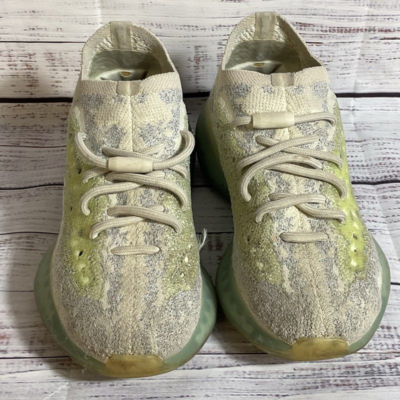 ADIDAS Yeezy Boost 350 V2 White/Green Women's Sneakers- SZ 5