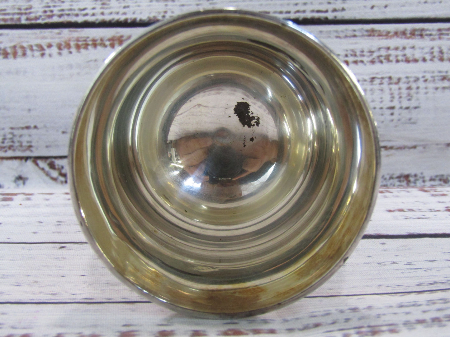 Vntg Silver Plated Grapevine Etched Hebrew Inscription Star of David Kiddush Cup