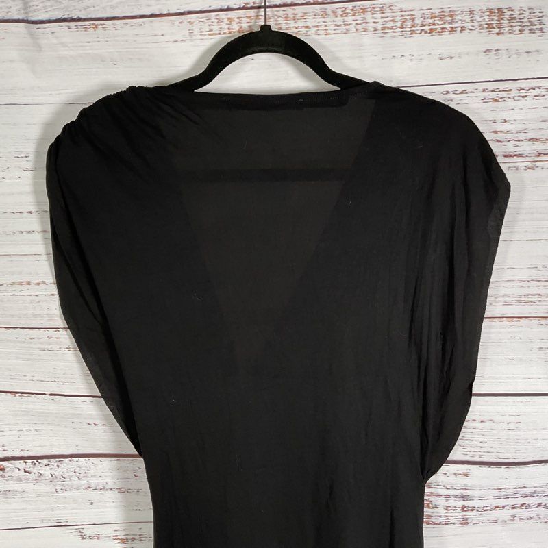 NWT AllSaints Black Helix Draped Faux Wrap Dress Casual Dress - Size 4 MSRP $178