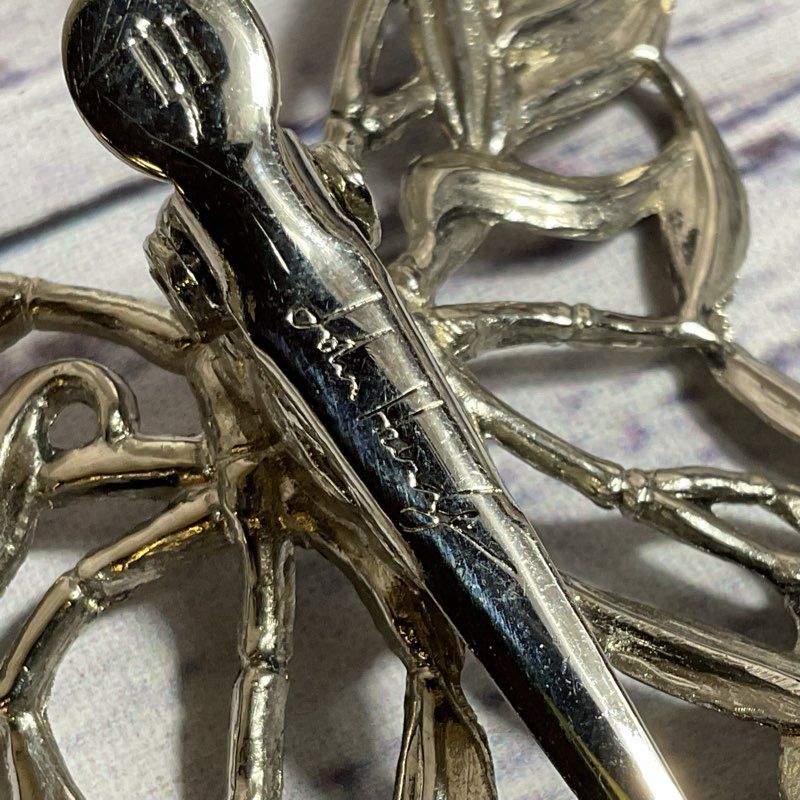 VTG. JOHN HARDY Silver Tone Butterfly Clip
