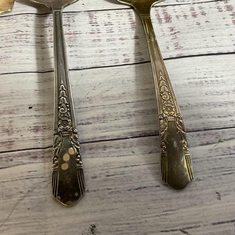 Oneida Simeon L & George H Rogers "Jasmine" Silverplate X-TRA 4pc Serving Pieces