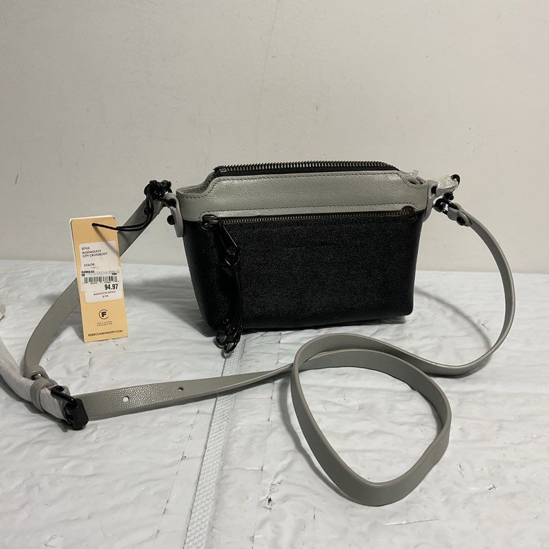 NWT Rebecca Minkoff Black & Gray City Crossbody Purse Bag