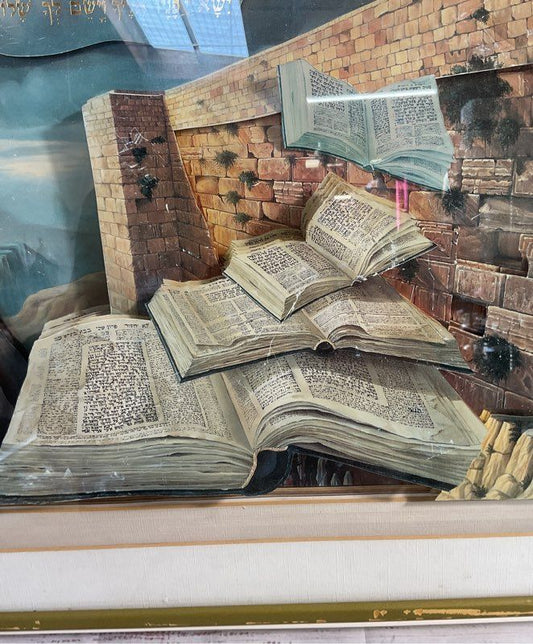 Rachel Brodie Wailing Wall With Prayer book 3D Effect Art Print Signed