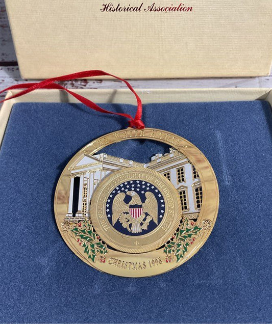 White House Historical Association Christmas Ornament 1996 In Box With Papers
