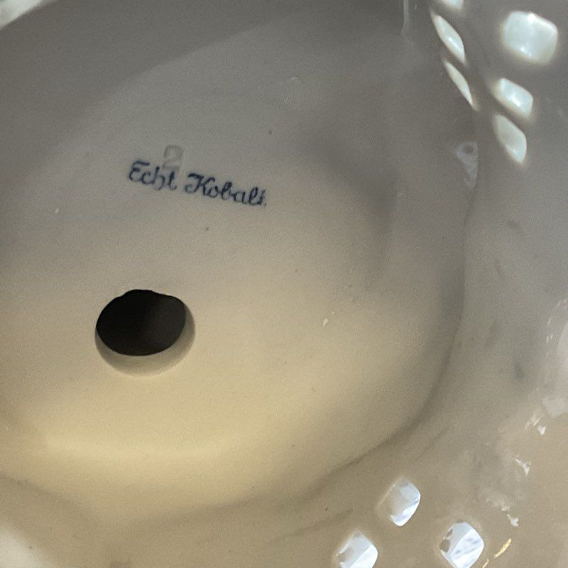 Pair ANTQ. 1817 ECHT KOBALT Blue/White Gold Gilt Porcelain Victorian Candelabras