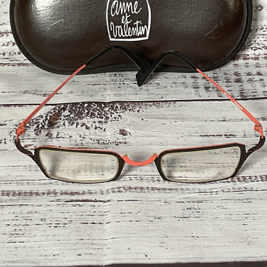 VTG. ANNE & VALENTIN Lunettes B113 Venus Women's Coral Eyeglasses w/ Case